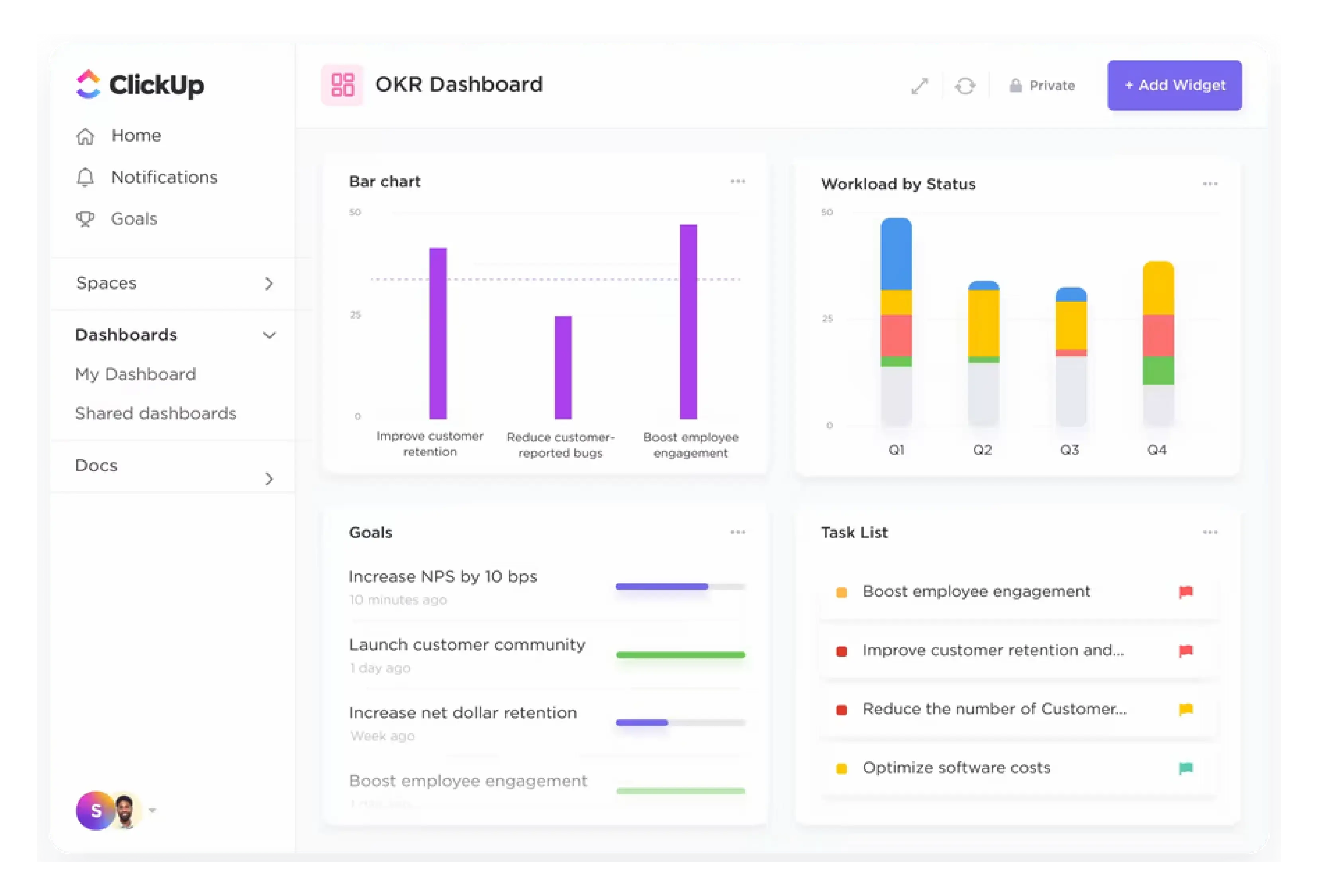 ClickUp: Skalierung der globalen Produktivität — Interface 1