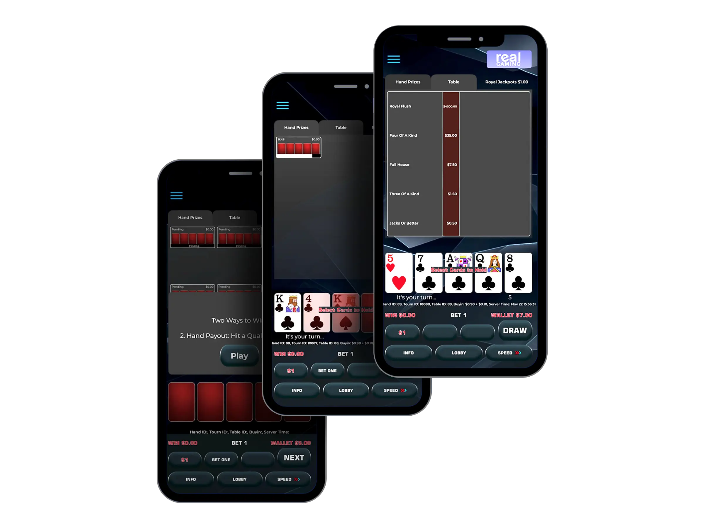 Real Gaming Poker — Interface 2